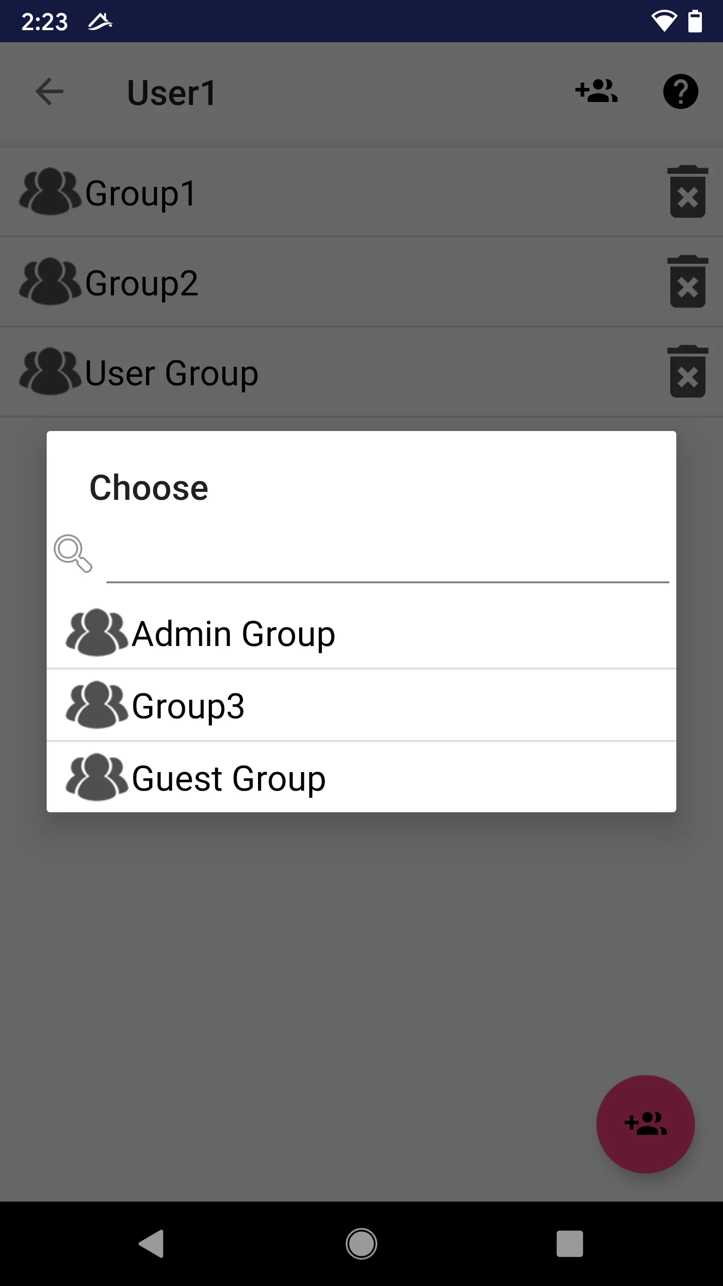 Group List Add